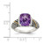 Shey Couture Sterling Silver with 14K Accent Antiqued 0.06ct Diamond and Cushion Amethyst Ring - View 4
