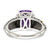 Shey Couture Sterling Silver with 14K Accent Antiqued 0.06ct Diamond and Cushion Amethyst Ring - View 6