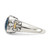 Shey Couture Sterling Silver with 14K Accent Antiqued Checkerboard Cushion London Blue Topaz Ring - QTC1346 - View 3