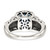 Shey Couture Sterling Silver with 14K Accent Antiqued Checkerboard Cushion London Blue Topaz Ring - QTC1346 - View 6