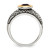 Shey Couture Sterling Silver with 14K Accent Antiqued Round Bezel Garnet Ring - QTC1404 - View 2