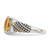 Shey Couture Sterling Silver with 14K Accent Antiqued 0.06ct Diamond and Checkerboard Cushion Citrine Ring - View 3