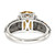 Shey Couture Sterling Silver with 14K Accent Antiqued 0.06ct Diamond and Checkerboard Cushion Citrine Ring - View 6