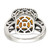 Shey Couture Sterling Silver with 14K Accent Antiqued Cushion Citrine Ring - View 6
