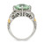 Shey Couture Sterling Silver with 14K Accent Antiqued Cushion Green Quartz Cushion Ring - View 2