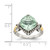 Shey Couture Sterling Silver with 14K Accent Antiqued Cushion Green Quartz Cushion Ring - View 4