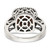 Shey Couture Sterling Silver with 14K Accent Antiqued Cushion Checkerboard Smoky Quartz Ring - View 6