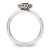 Shey Couture Sterling Silver with 14K Accent Antiqued Round Bezel Garnet Ring - QTC1642 - View 2