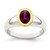 Shey Couture Sterling Silver Rhodium-Plated with 14K Accent Oval Bezel Rhodolite Garnet Oval Ring