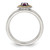 Shey Couture Sterling Silver with 14K Accent Antiqued Rhodolite Garnet Heart Ring - View 2