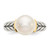Shey Couture Sterling Silver with 14K Accent Antiqued 10 mm Button Cultured Freshwater Pearl Ring - View 5