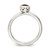 Shey Couture Sterling Silver Rhodium-Plated with 14K Accent Polished Cushion-Cut Lab-Created Sapphire Ring, 2 mm - View 2