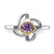 Shey Couture Sterling Silver Rhodium-Plated with 14K Accent Amethyst and Pink Quartz Ring, 2.53 mm - View 4