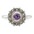 Shey Couture Sterling Silver with 14K Accent Antiqued Amethyst Ring, 2.4 mm - View 4