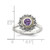 Shey Couture Sterling Silver with 14K Accent Antiqued Amethyst Ring, 2.4 mm - View 5