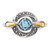 Shey Couture Sterling Silver Antiqued with 14K Accent Light Swiss Blue Topaz Ring, 2.3 mm - View 4