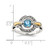 Shey Couture Sterling Silver Antiqued with 14K Accent Light Swiss Blue Topaz Ring, 2.3 mm - View 5