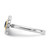 Shey Couture Sterling Silver Rhodium-Plated with 14K Accent London Blue Topaz Ring, 2.4 mm - View 3