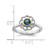 Shey Couture Sterling Silver Rhodium-Plated with 14K Accent London Blue Topaz Ring, 2.4 mm - View 5