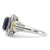 Shey Couture Sterling Silver with 14K Antiqued Lab-Created Sapphire Ring, 2 mm - View 3