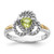 Shey Couture Sterling Silver Rhodium-Plated with 14K Accent Peridot Ring, 2.4 mm