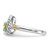 Shey Couture Sterling Silver Rhodium-Plated with 14K Accent Peridot Ring, 2.4 mm - View 3