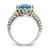 Shey Couture Sterling Silver with 14K Accent Antiqued Oval Swiss Blue Topaz Ring, 8 mm - View 2