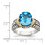 Shey Couture Sterling Silver with 14K Accent Antiqued Oval Swiss Blue Topaz Ring, 8 mm - View 4