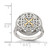 Shey Couture Sterling Silver Rhodium-Plated with 14K Accent 0.03ct Diamond Vintage Ring, 3 mm - View 4