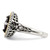 Shey Couture Sterling Silver with 14K Accent Antiqued Checkerboard Cushion Garnet Ring, 5 mm - View 3