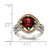 Shey Couture Sterling Silver with 14K Accent Antiqued Checkerboard Cushion Garnet Ring, 5 mm - View 4
