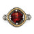 Shey Couture Sterling Silver with 14K Accent Antiqued Checkerboard Cushion Garnet Ring, 5 mm - View 5