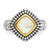 Shey Couture Sterling Silver with 14K Accent Antiqued Mother of Pearl Ring, 3 mm - View 5