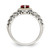 Shey Couture Sterling Silver with 14K Accent Antiqued Heart Garnet Ring, 8 mm - View 2