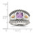 Shey Couture Sterling Silver with 14K Accent Antiqued Checkerboard-Cut Cushion Bezel Amethyst Ring - View 3