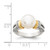 Shey Couture Sterling Silver with 14K Accent Antiqued 0.03ct Diamond and 9.5-10 mm Cultured Freshwater Pearl Ring - View 4
