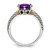 Shey Couture Sterling Silver with 14K Accent Antiqued Oval Amethyst Ring - View 2