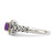 Shey Couture Sterling Silver with 14K Accent Antiqued Cushion Amethyst Ring, 8 mm - View 3