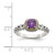 Shey Couture Sterling Silver with 14K Accent Antiqued Cushion Amethyst Ring, 8 mm - View 4