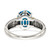 Shey Couture Sterling Silver with 14K Accent Antiqued Oval Blue Topaz Ring, 5 mm - View 6