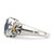Shey Couture Sterling Silver with 14K Accent Antiqued Cushion Checkerboard Blue Topaz Ring - View 3