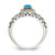 Shey Couture Sterling Silver with 14K Accent Antiqued Cushion Blue Topaz Ring, 8 mm - View 2