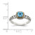 Shey Couture Sterling Silver with 14K Accent Antiqued Cushion Blue Topaz Ring, 8 mm - View 4