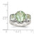 Shey Couture Sterling Silver Antiqued Oval and Round Green Quartz Ring, 2 mm - View 3