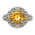 Shey Couture Sterling Silver with 14K Accent Antiqued Round Citrine Ring, 5 mm - View 5