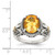 Shey Couture Sterling Silver with 14K Accent Antiqued Oval Citrine Ring, 14 mm - View 4