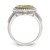 Shey Couture Sterling Silver with 14K Accent Antiqued Cushion Bezel Peridot Ring, 4 mm - View 2