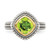 Shey Couture Sterling Silver with 14K Accent Antiqued Cushion Bezel Peridot Ring, 4 mm - View 5