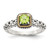 Shey Couture Sterling Silver with 14K Accent Antiqued Cushion Peridot Ring, 8 mm