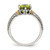 Shey Couture Sterling Silver with 14K Accent Antiqued Oval Peridot Ring, 10 mm - View 2